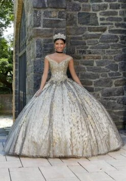 Mori Lee 89347 - Glittered V-Neck Quinceañera Dress 16 Mori Lee 89347 - Glittered V-Neck Quinceañera Dress -Mori Lee mori lee 89347 glittered v neck quinceanera dress special occasion dress 31366126207059