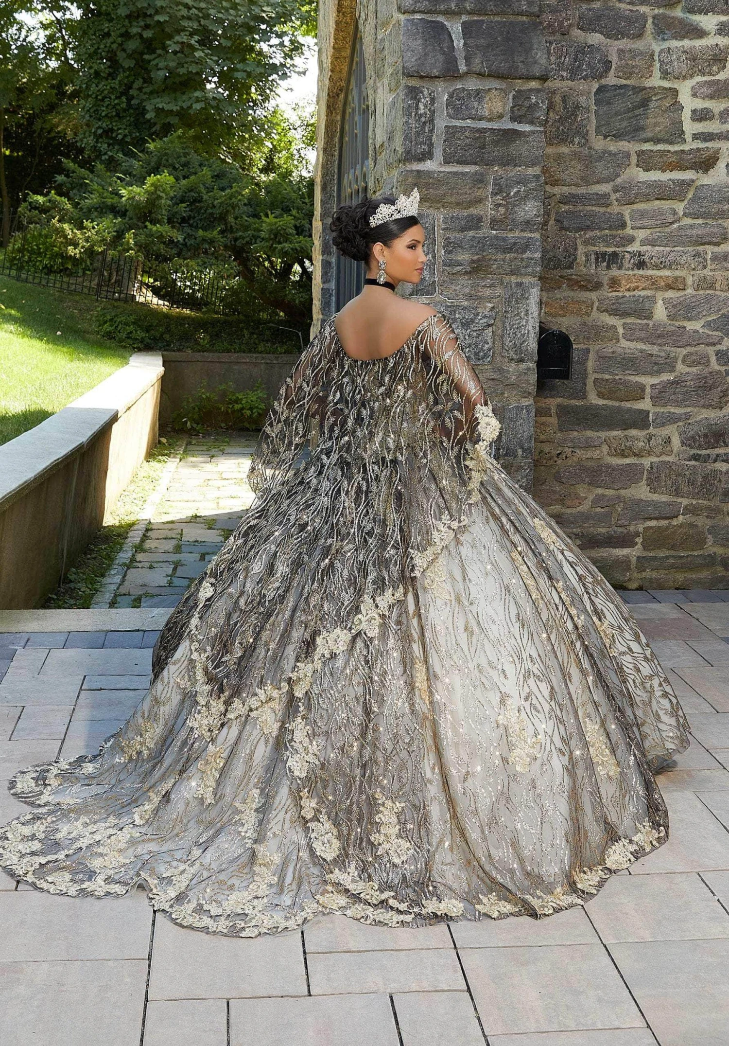 Mori Lee 89347 - Glittered V-Neck Quinceañera Dress 9 Mori Lee 89347 - Glittered V-Neck Quinceañera Dress - Image 9