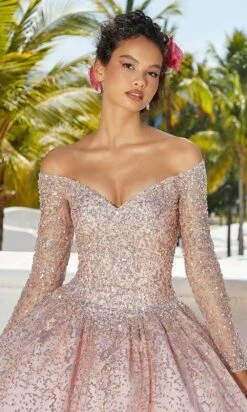 Mori Lee 89355 - Beaded Long Sleeves Quinceñera Dress -Mori Lee mori lee 89355 beaded long sleeves quincenera dress prom dresses 31386846986323