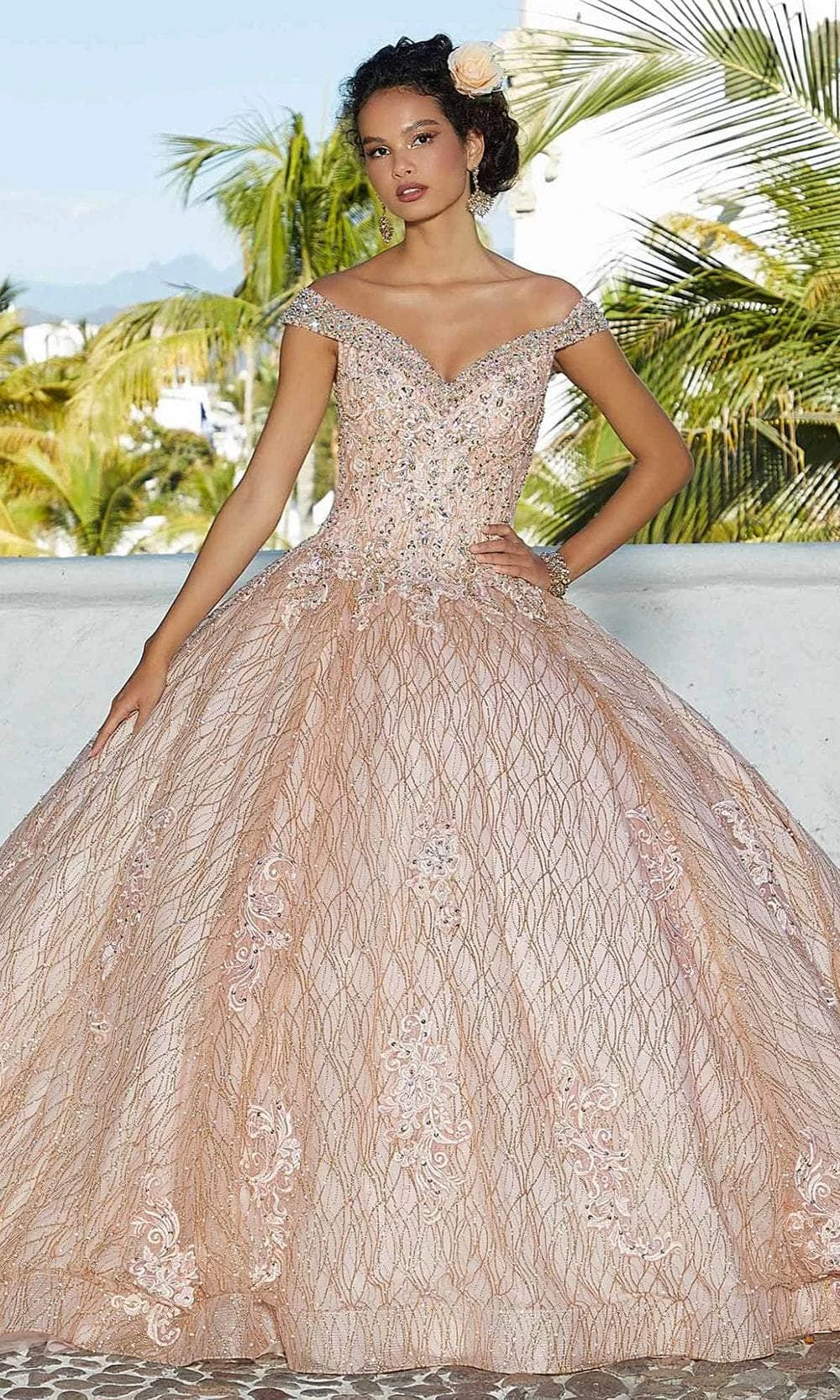 Mori Lee 89357 - Beaded Off-Shoulder Quinceañera Dress 2 Mori Lee 89357 - Beaded Off-Shoulder Quinceañera Dress - Image 2