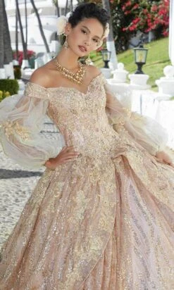 Mori Lee 89361 - Shimmering Off-shoulder Ballgown -Mori Lee mori lee 89361 shimmering off shoulder ballgown quinceanera dresses 30806044770387