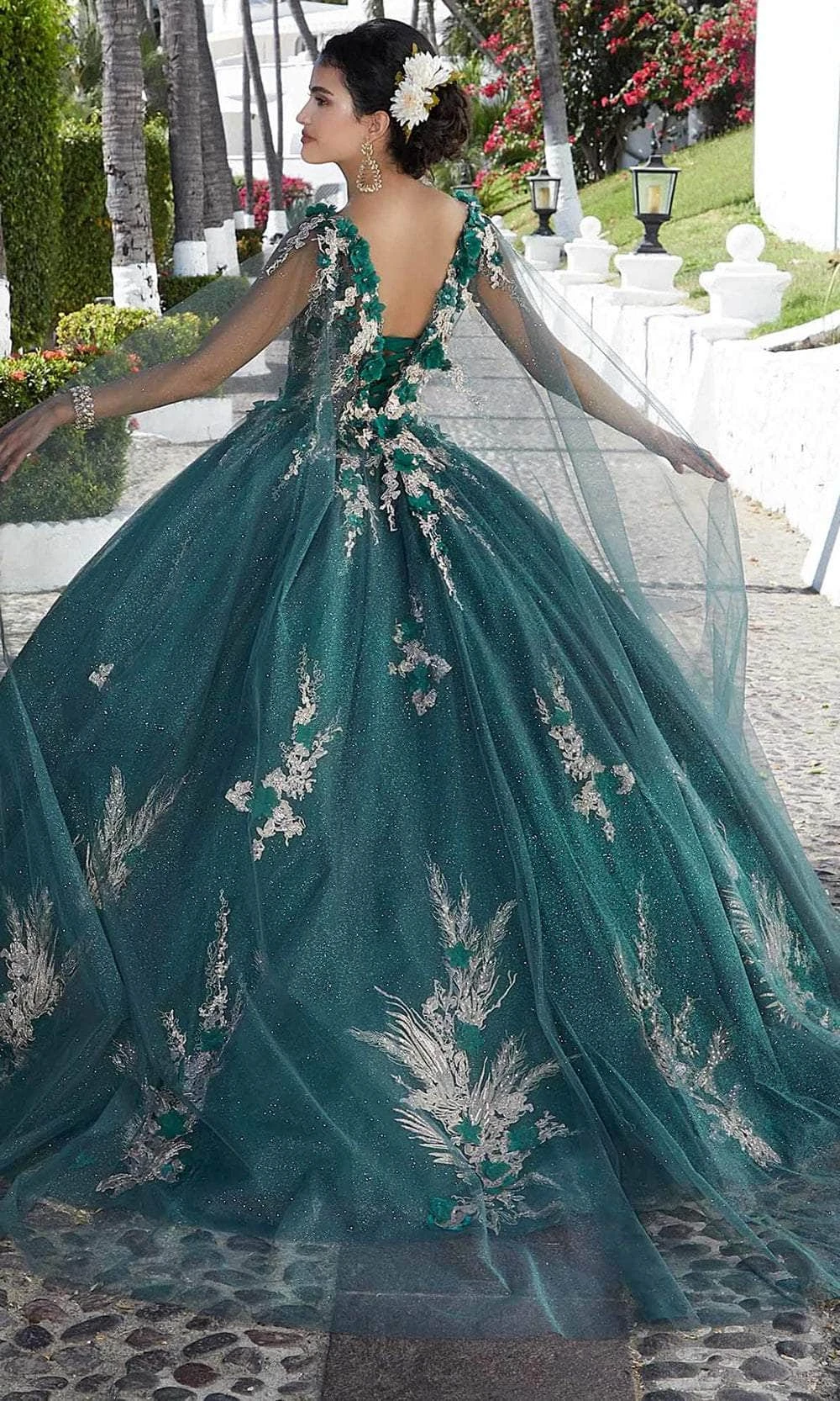 Mori Lee 89362 - Floral Appliqued Quinceañera Dress 2 Mori Lee 89362 - Floral Appliqued Quinceañera Dress - Image 2