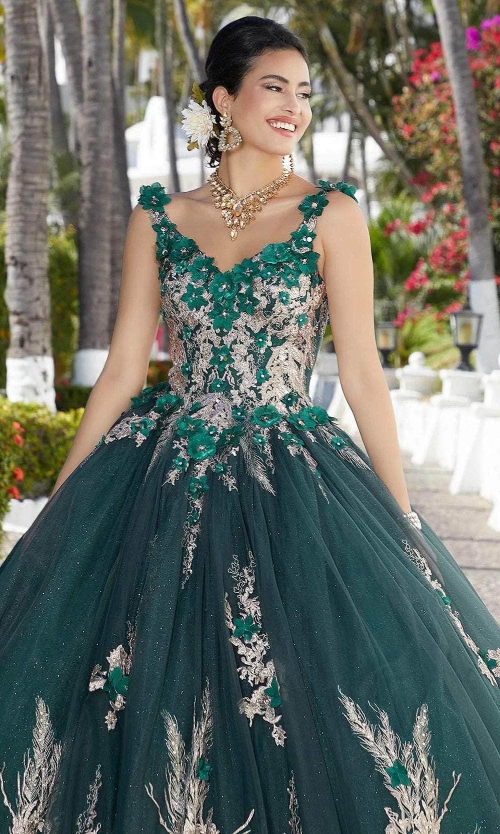 Mori Lee 89362 - Floral Appliqued Quinceañera Dress 5 Mori Lee 89362 - Floral Appliqued Quinceañera Dress - Image 5