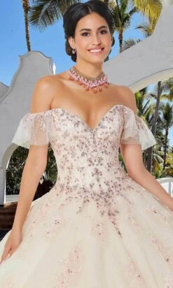 Mori Lee 89365 - Beaded Off-shoulder Ballgown -Mori Lee mori lee 89365 beaded off shoulder ballgown ball gowns 30806057844819