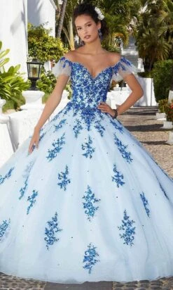 Mori Lee 89365 - Beaded Off-shoulder Ballgown -Mori Lee mori lee 89365 beaded off shoulder ballgown ball gowns 30806058172499