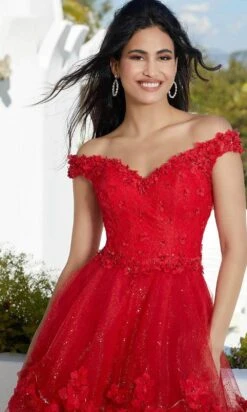 Mori Lee 9600 - Off-Shoulder Embellished Cocktail Dress -Mori Lee mori lee 9600 off shoulder embellished cocktail dress cocktail dresses 31377767137363