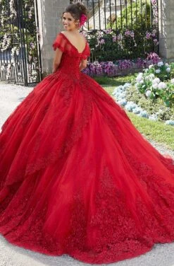 Vizcaya By Mori Lee - 34025 Beaded Lace Off-Shoulder Tulle Ballgown 7 Vizcaya By Mori Lee - 34025 Beaded Lace Off-Shoulder Tulle Ballgown -Mori Lee vizcaya by mori lee 34025 beaded lace off shoulder tulle ballgown ball gowns 28151083958355