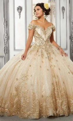 Vizcaya By Mori Lee - 34054 Off Shoulder Embroidered Ball Gown
