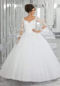 Vizcaya By Mori Lee - 60015 Sheer Bell Sleeve Embroidered Ballgown 15 Vizcaya By Mori Lee - 60015 Sheer Bell Sleeve Embroidered Ballgown -Mori Lee vizcaya by mori lee 60015 sheer bell sleeve embroidered ballgown quinceanera dresses 00 white 14538560733267
