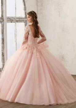 Vizcaya By Mori Lee - 60015 Sheer Bell Sleeve Embroidered Ballgown 11 Vizcaya By Mori Lee - 60015 Sheer Bell Sleeve Embroidered Ballgown -Mori Lee vizcaya by mori lee 60015 sheer bell sleeve embroidered ballgown quinceanera dresses 14538560602195
