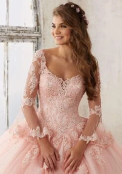 Vizcaya By Mori Lee - 60015 Sheer Bell Sleeve Embroidered Ballgown 12 Vizcaya By Mori Lee - 60015 Sheer Bell Sleeve Embroidered Ballgown -Mori Lee vizcaya by mori lee 60015 sheer bell sleeve embroidered ballgown quinceanera dresses 14538560634963