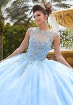 Vizcaya By Mori Lee - 60094 Bejeweled Illusion Bodice Tulle Ballgown 9 Vizcaya By Mori Lee - 60094 Bejeweled Illusion Bodice Tulle Ballgown -Mori Lee vizcaya by mori lee 60094 bejeweled illusion bodice tulle ballgown quinceanera dresses 28149600256083