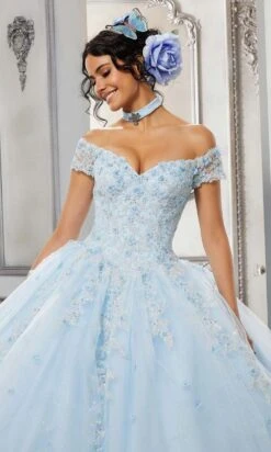 Vizcaya By Mori Lee - 60143 Beaded Off Shoulder Ball Gown -Mori Lee vizcaya by mori lee 60143 beaded off shoulder ball gown quinceanera dresses 28428107776083
