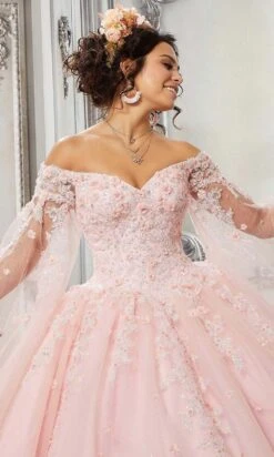 Vizcaya By Mori Lee - 60143 Beaded Off Shoulder Ball Gown -Mori Lee vizcaya by mori lee 60143 beaded off shoulder ball gown quinceanera dresses 28428107841619