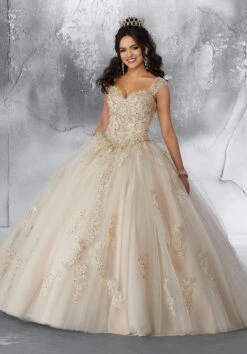 Vizcaya By Mori Lee - 89196 Metallic Embroidered Ballgown With Bolero