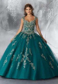 Vizcaya By Mori Lee - 89196 Metallic Embroidered Ballgown With Bolero -Mori Lee vizcaya by mori lee 89196 metallic embroidered ballgown with bolero quinceanera dresses 0 emerald 12768282116179