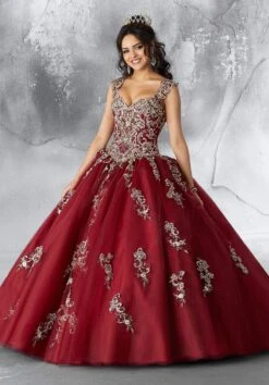 Vizcaya By Mori Lee - 89196 Metallic Embroidered Ballgown With Bolero -Mori Lee vizcaya by mori lee 89196 metallic embroidered ballgown with bolero quinceanera dresses 0 sangria 12768282214483