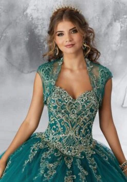 Vizcaya By Mori Lee - 89196 Metallic Embroidered Ballgown With Bolero -Mori Lee vizcaya by mori lee 89196 metallic embroidered ballgown with bolero quinceanera dresses 12768282181715