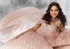 Vizcaya By Mori Lee - 89199 Pearl-Ornate Glitter Mesh Ballgown -Mori Lee vizcaya by mori lee 89199 pearl ornate glitter mesh ballgown quinceanera dresses 28149905948755