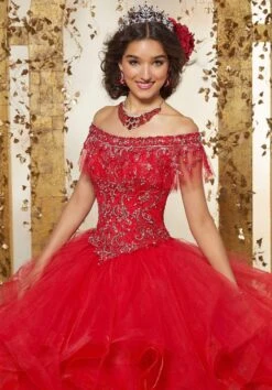 Vizcaya By Mori Lee - 89237 Off Shoulder Flounced Tulle Ballgown 13 Vizcaya By Mori Lee - 89237 Off Shoulder Flounced Tulle Ballgown -Mori Lee vizcaya by mori lee 89237 off shoulder flounced tulle ballgown quinceanera dresses 28148952399955