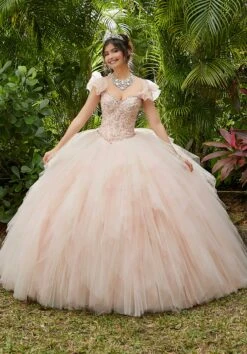 Vizcaya By Mori Lee - 89283 Embroidered Sweetheart Sparkle Tulle Ballgown -Mori Lee vizcaya by mori lee 89283 embroidered sweetheart sparkle tulle ballgown quinceanera dresses 14538556670035