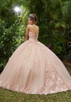 Vizcaya By Mori Lee - 89286 Floral Applique Sweetheart Ballgown -Mori Lee vizcaya by mori lee 89286 floral applique sweetheart ballgown quinceanera dresses 28146841976915