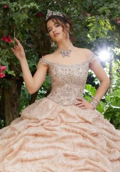 Vizcaya By Mori Lee - 89296 Bead-Garlanded Ruffled Ballgown 14 Vizcaya By Mori Lee - 89296 Bead-Garlanded Ruffled Ballgown -Mori Lee vizcaya by mori lee 89296 bead garlanded ruffled ballgown quinceanera dresses 0 champagne gold 14538559291475