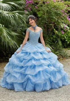 Vizcaya By Mori Lee - 89296 Bead-Garlanded Ruffled Ballgown 16 Vizcaya By Mori Lee - 89296 Bead-Garlanded Ruffled Ballgown -Mori Lee vizcaya by mori lee 89296 bead garlanded ruffled ballgown quinceanera dresses 0 french blue 14538559357011
