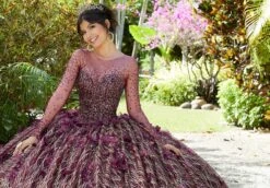 Vizcaya By Mori Lee - 89297 Jewel-Strewn Floral Appliqued Ballgown -Mori Lee vizcaya by mori lee 89297 jewel strewn floral appliqued ballgown quinceanera dresses 14538560012371