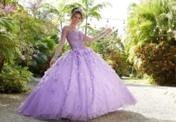 Vizcaya By Mori Lee - 89297 Jewel-Strewn Floral Appliqued Ballgown -Mori Lee vizcaya by mori lee 89297 jewel strewn floral appliqued ballgown quinceanera dresses 14538560045139