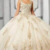 Vizcaya By Mori Lee - 89311 Scoop Appliqued Ball Gown