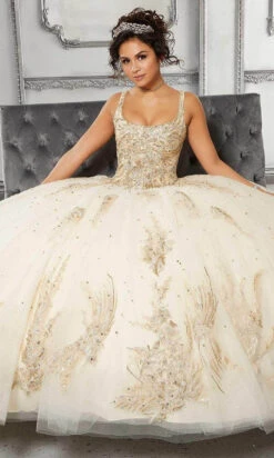 Vizcaya By Mori Lee - 89311 Scoop Appliqued Ball Gown -Mori Lee vizcaya by mori lee 89311 scoop appliqued ball gown quinceanera dresses 28428375359571