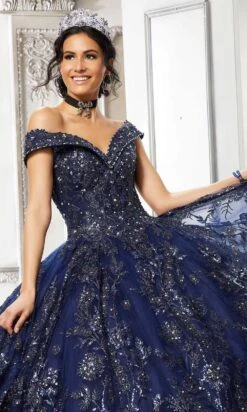 Vizcaya By Mori Lee - 89313 Off Shoulder Glittered Ballgown -Mori Lee vizcaya by mori lee 89313 off shoulder glittered ballgown quinceanera dresses 28428932251731