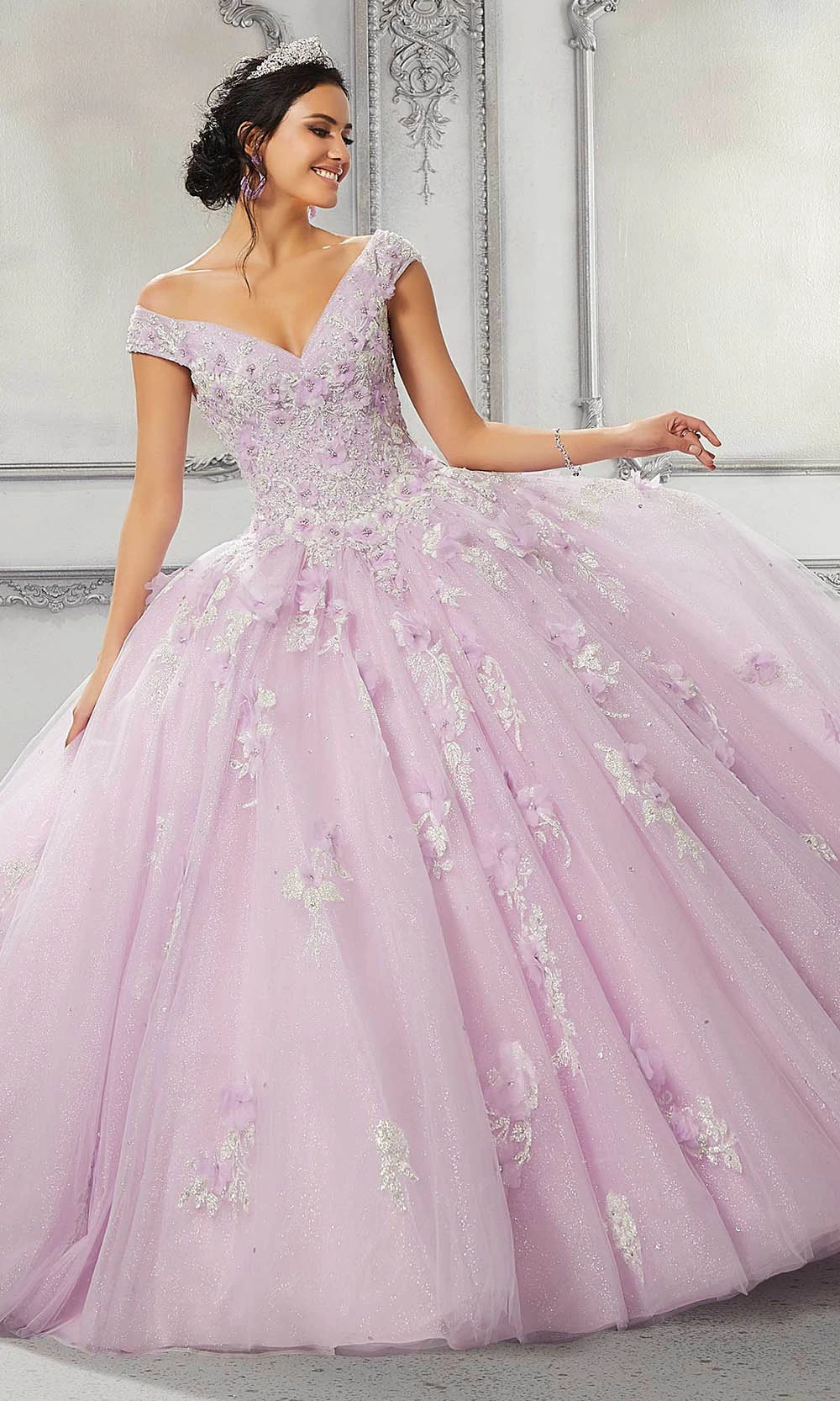 Vizcaya By Mori Lee - 89316 Applique Off Shoulder Tulle Ballgown 7 Vizcaya By Mori Lee - 89316 Applique Off Shoulder Tulle Ballgown - Image 7