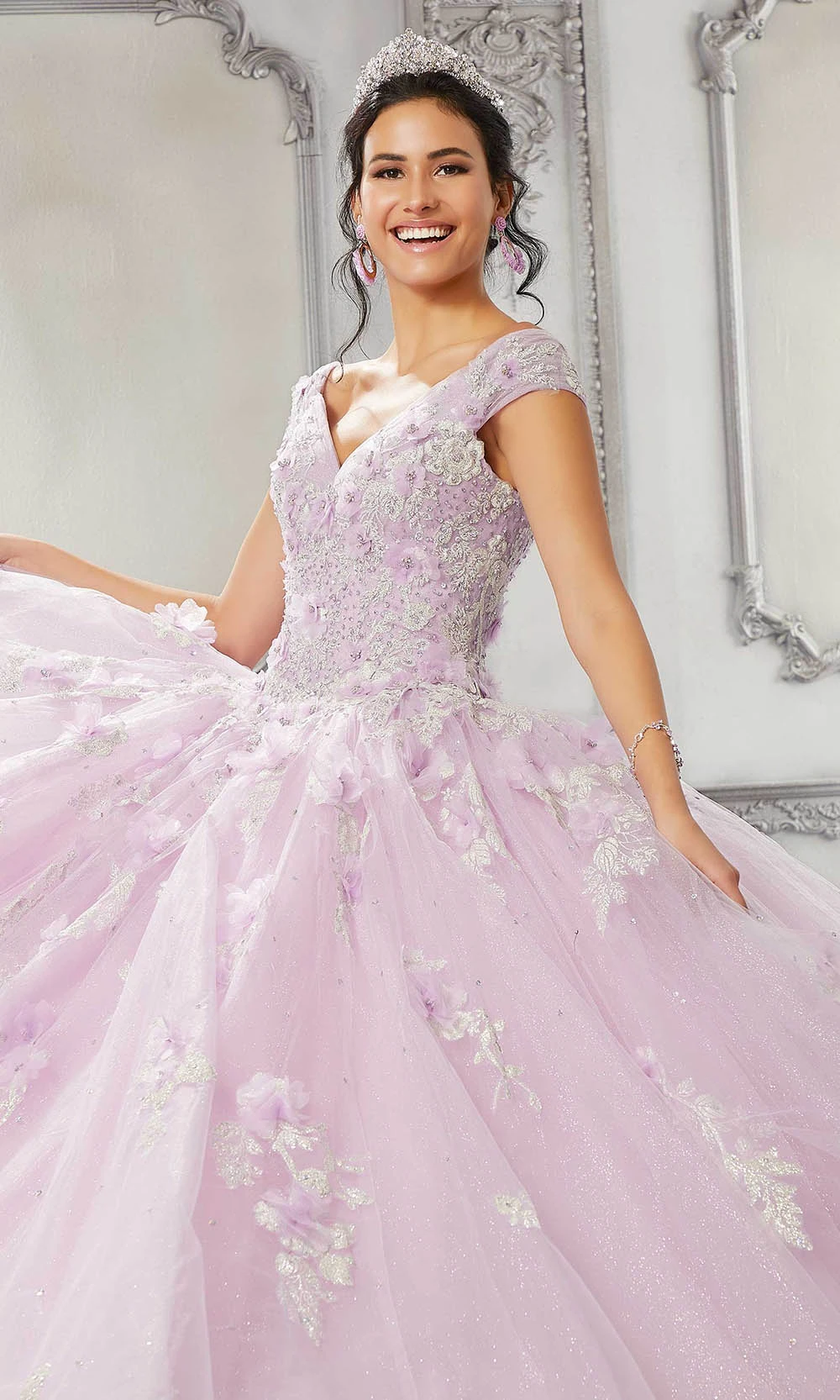 Vizcaya By Mori Lee - 89316 Applique Off Shoulder Tulle Ballgown 8 Vizcaya By Mori Lee - 89316 Applique Off Shoulder Tulle Ballgown - Image 8