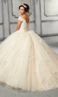 Mori Lee -Mori Lee vizcaya by mori lee 89316 applique off shoulder tulle ballgown quinceanera dresses 28840943091795