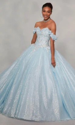 Vizcaya By Mori Lee - 89323 Sweetheart Detachable Sleeves Ball Gown -Mori Lee vizcaya by mori lee 89323 sweetheart detachable sleeves ball gown quinceanera dresses 00 light blue silver 28414978261075