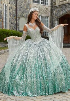 Vizcaya By Mori Lee 89401 - Flounce Sleeved Quinceanera Ballgown -Mori Lee vizcaya by mori lee 89401 flounce sleeved quinceanera ballgown special occasion dress 31926523494483