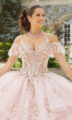 Vizcaya By Mori Lee 89402 - Cold Shoulder Tiered Ball Gown -Mori Lee vizcaya by mori lee 89402 cold shoulder tiered ball gown evening dresses 32021694414931