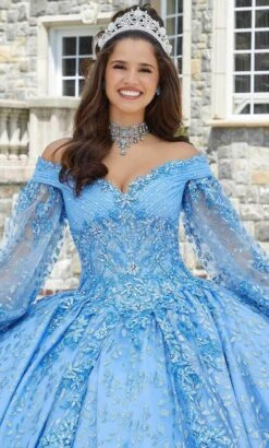 Vizcaya By Mori Lee 89411 - Bishop Sleeve Beaded Lace Ballgown 9 Vizcaya By Mori Lee 89411 - Bishop Sleeve Beaded Lace Ballgown -Mori Lee vizcaya by mori lee 89411 bishop sleeve beaded lace ballgown special occasion dress 31997992599635